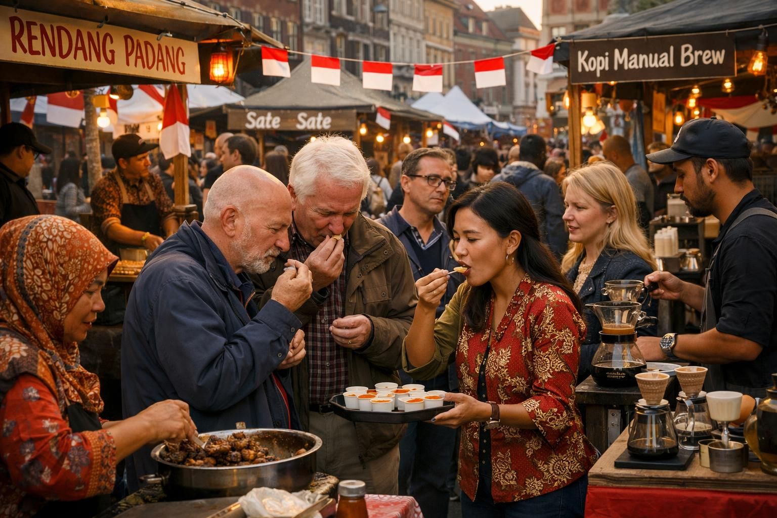 kuliner indonesia dipromosikan sebagai jembatan diplomasi budaya yang mempererat hubungan antara indonesia, eropa, dan asia tengah melalui keanekaragaman rasa dan tradisi kuliner yang kaya.
