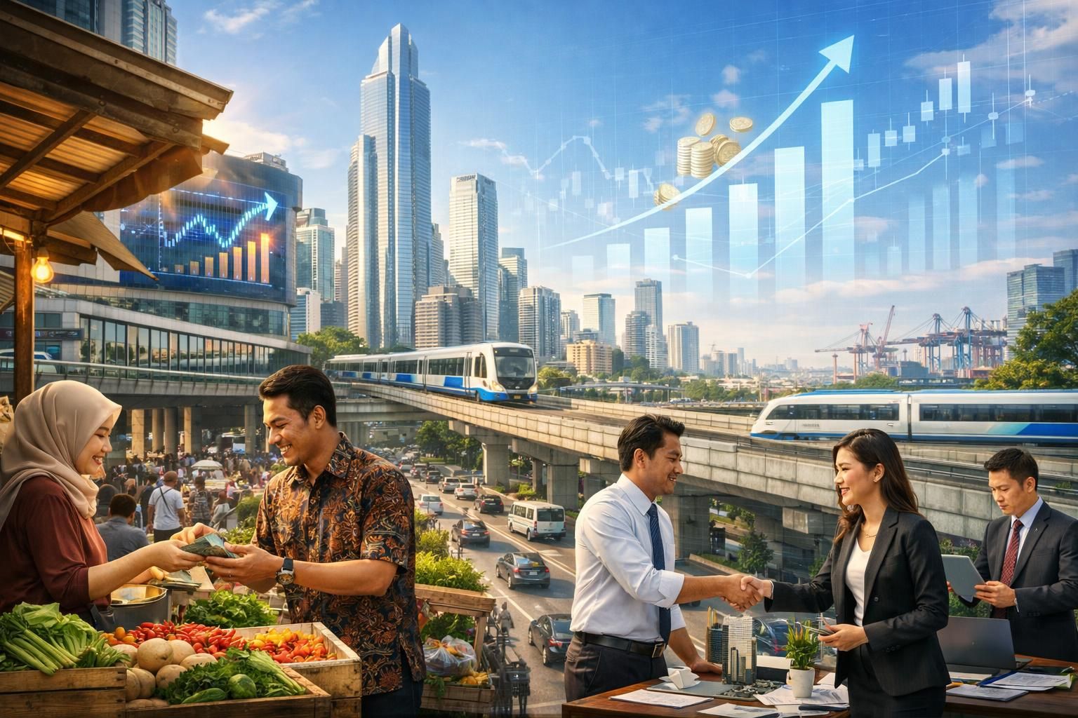 ocde memproyeksikan pertumbuhan ekonomi indonesia stabil sebesar 5,0% hingga tahun 2026, menunjukkan prospek ekonomi yang kuat dan berkelanjutan.