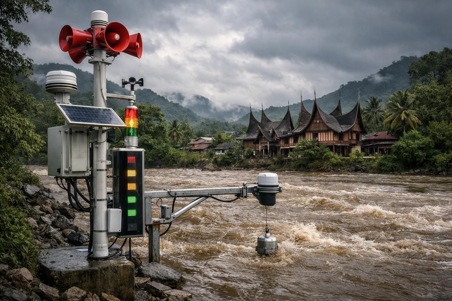sistem peringatan dini banjir di sumatra barat diperkuat untuk meningkatkan kewaspadaan dan mitigasi bencana, menjaga keselamatan masyarakat dari ancaman banjir.