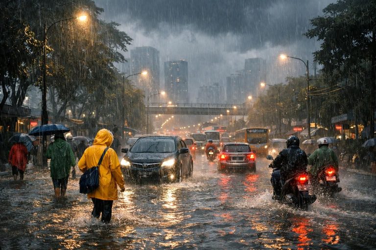 waspada! intensitas hujan tinggi diperkirakan melanda jabodetabek mulai 19 hingga 23 februari. simak informasi terbaru dan tips keselamatan di detiknews.