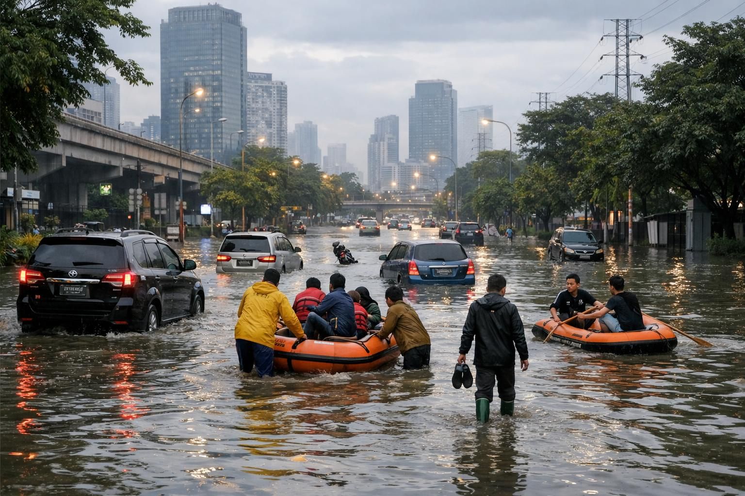 meliputi dampak banjir luapan di jakarta dan tangerang setelah hujan deras semalaman, laporan lengkap dari cnbc indonesia tentang kondisi terkini dan langkah penanganan.