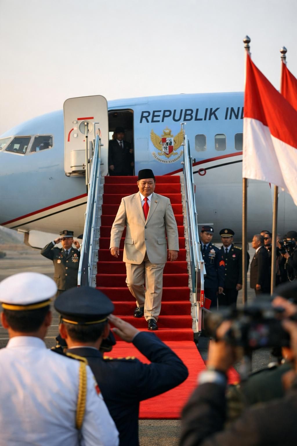 prabowo kembali ke tanah air setelah menyelesaikan kunjungan resmi yang sukses di prancis, memperkuat hubungan bilateral antara indonesia dan prancis.