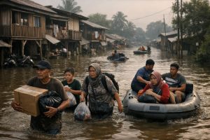rt di jakarta masih terendam banjir pada pagi ini, memaksa 118 warga harus mengungsi untuk keselamatan mereka.