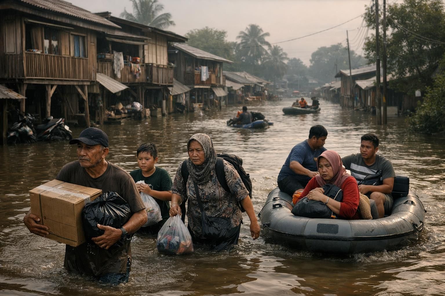 rt di jakarta masih terendam banjir pada pagi ini, memaksa 118 warga harus mengungsi untuk keselamatan mereka.