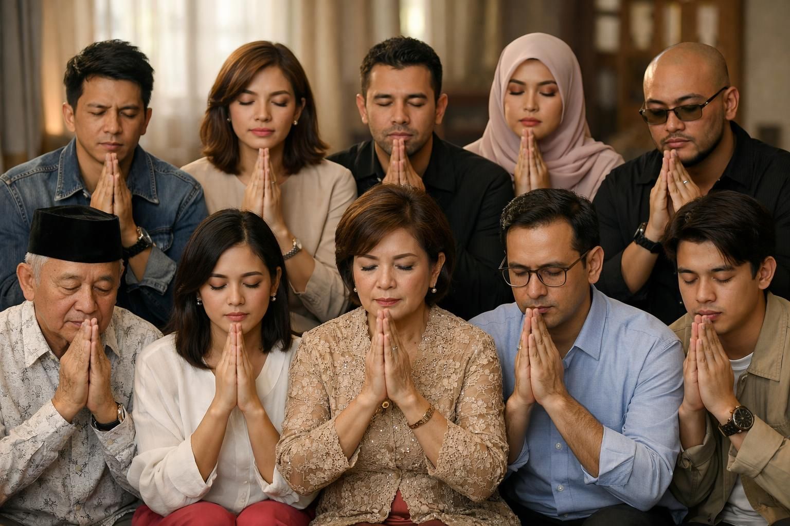 deretan selebriti hadir dengan khusyuk dalam doa bersama untuk menyambut putusan kasus nadiem makarim, diliput secara eksklusif di kompas.com.