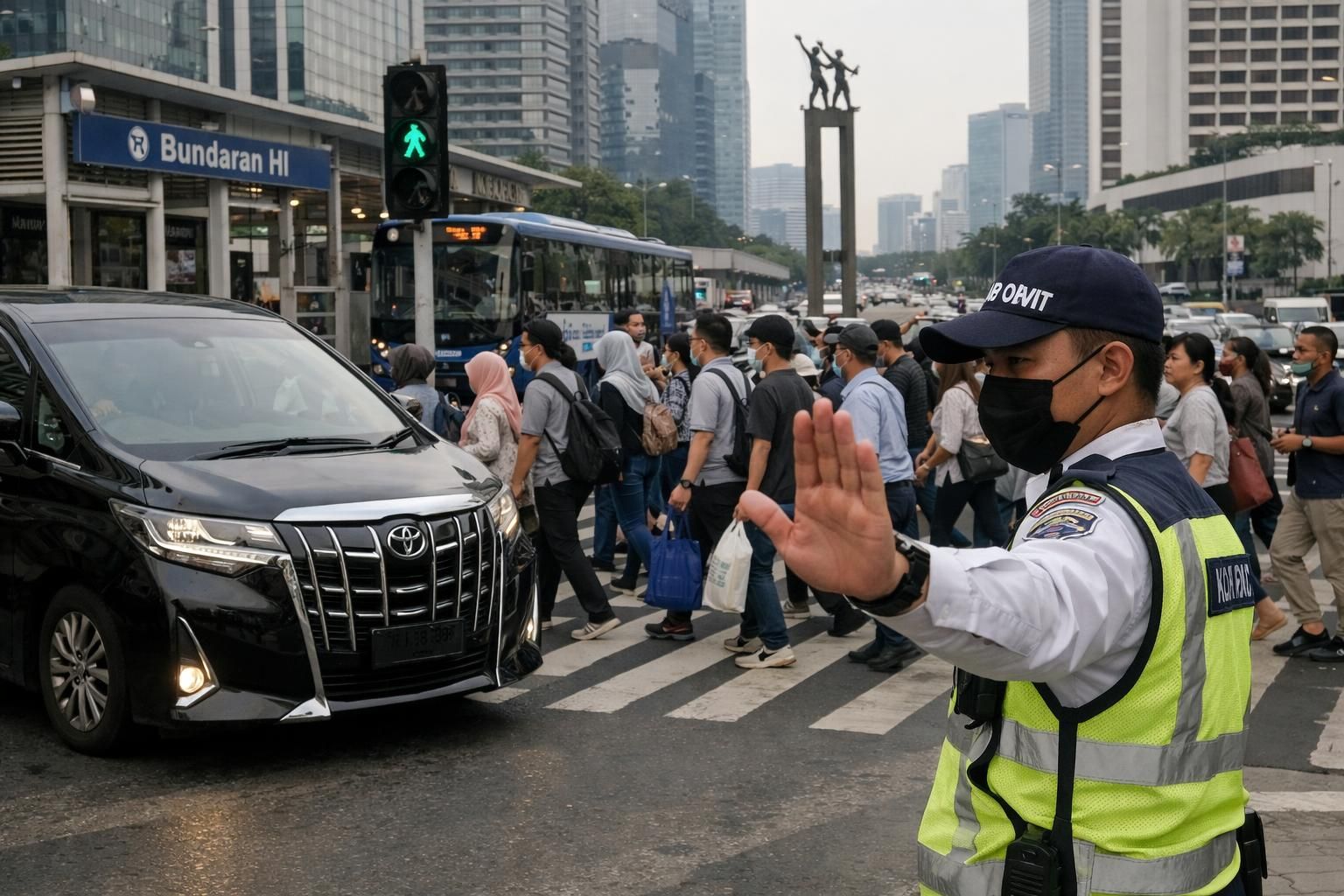 pelajaran penting dari insiden satpam dan alphard di bundaran hi yang menyoroti aturan khusus untuk pelican crossing demi keselamatan pejalan kaki.
