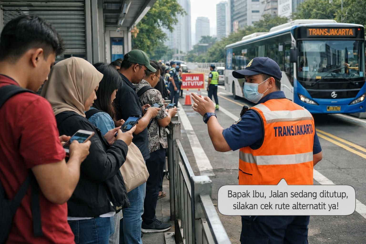beberapa rute transjakarta terhenti operasi sementara karena penutupan jalan. dapatkan informasi lengkap tentang rute yang terdampak dan alternatif perjalanan di kompas.com.