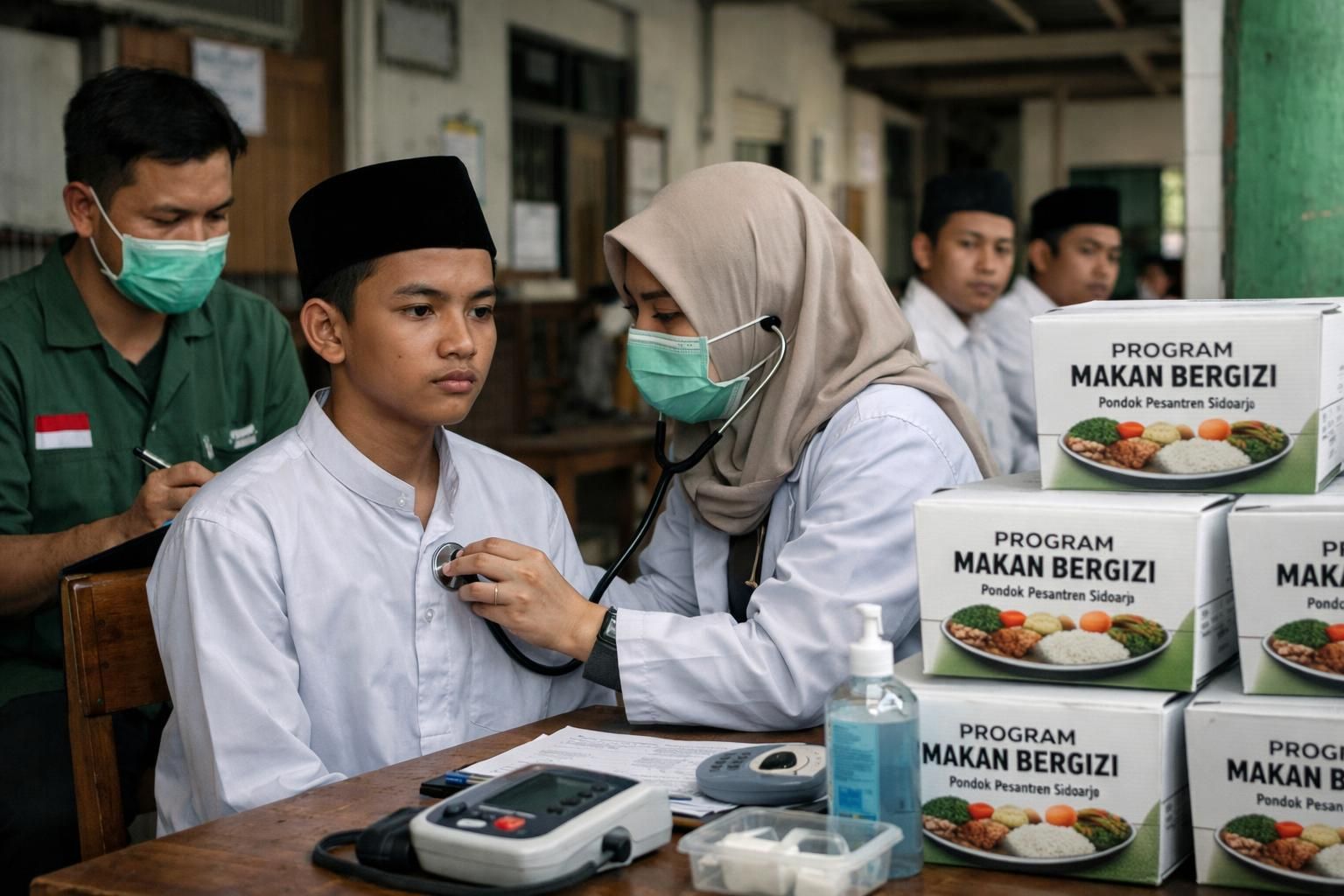 santri di sidoarjo diduga mengalami keracunan makanan. menu mbg segera diuji di laboratorium untuk memastikan penyebabnya dan mencegah kejadian serupa.